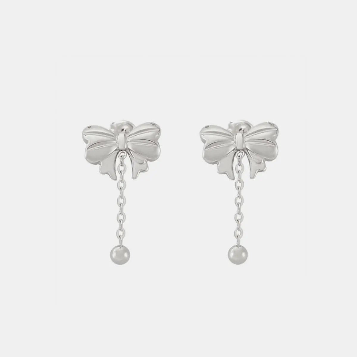 Elegant titanium steel bow earrings - Love Salve